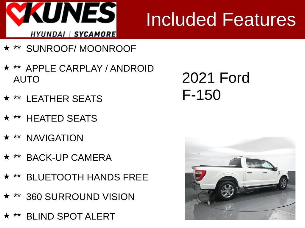 Used 2021 Ford F150 Lariat w/ Equipment Group 502A High AWD/4WD image 2