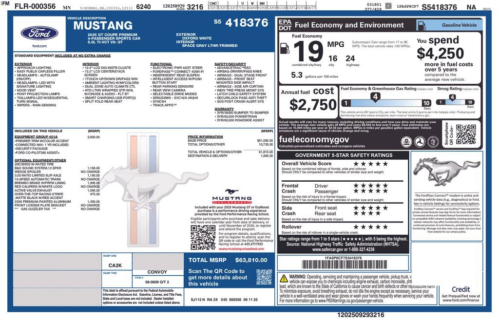 New 2025 Ford Mustang GT Premium image 18
