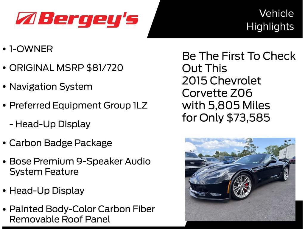 Used 2015 Chevrolet Corvette Z06 RWD image 5