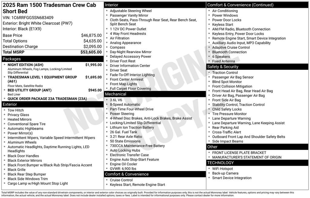 Certified 2025 RAM 1500 Tradesman w/ Night Edition AWD/4WD image 34