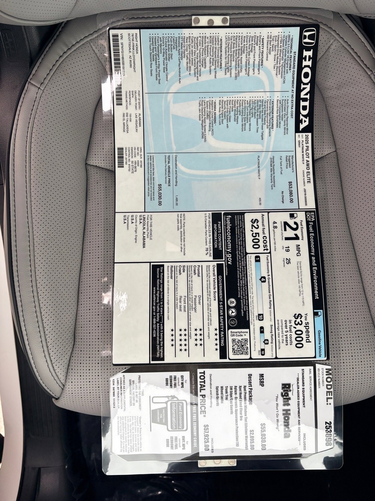 New 2025 Honda Pilot Elite image 21