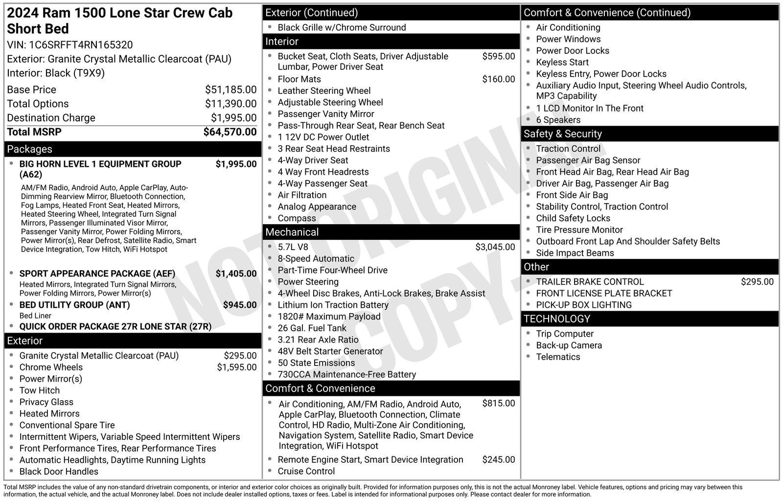 Used 2024 RAM 1500 Lone Star AWD/4WD image 47