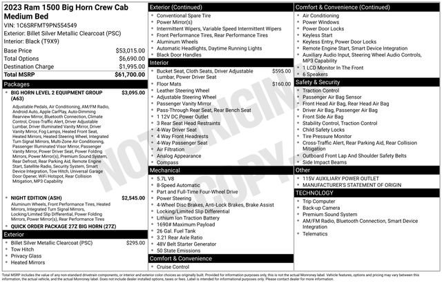 Used 2023 RAM 1500 Big Horn AWD/4WD image 37