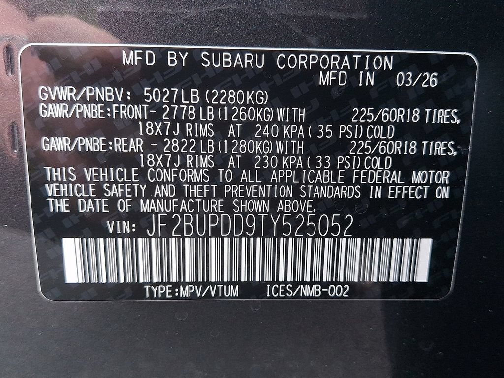 New 2026 Subaru Outback Limited w/ Premium/Limited Package 2 AWD/4WD image 18