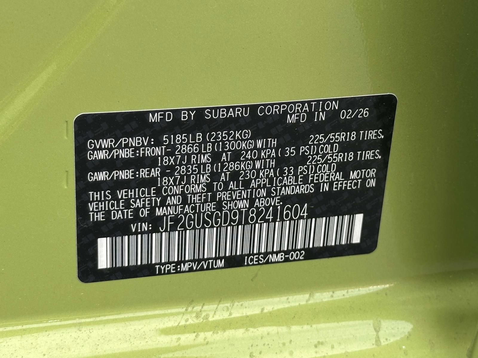New 2026 Subaru Crosstrek 2.5i Sport AWD/4WD image 15