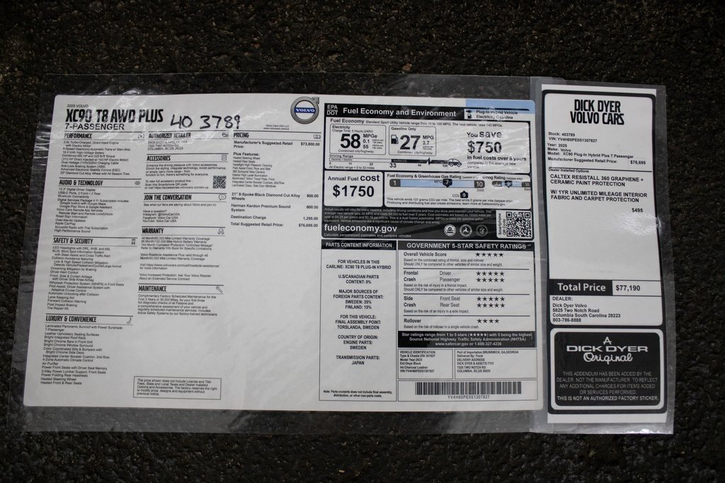 Certified 2025 Volvo XC90 T8 Plus image 15