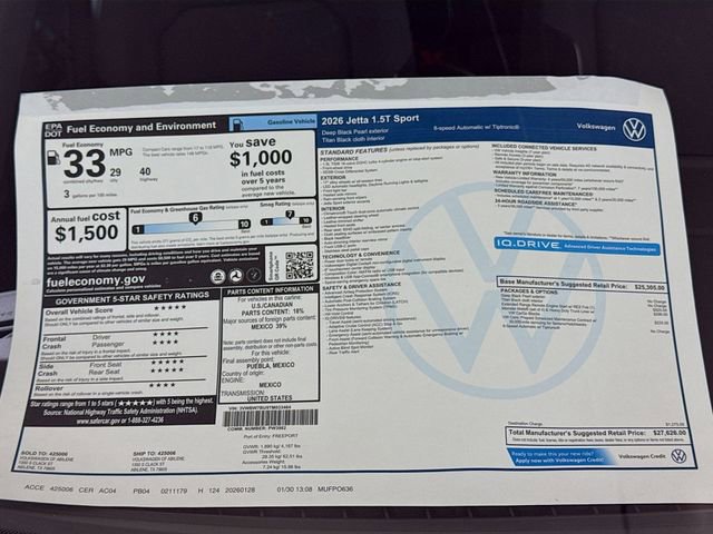 New 2026 Volkswagen Jetta Sport FWD image 18
