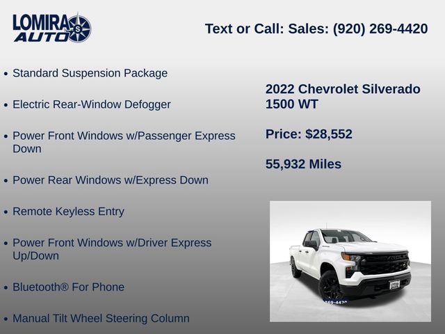 Used 2022 Chevrolet Silverado 1500 W/T w/ WT Value Package AWD/4WD image 33