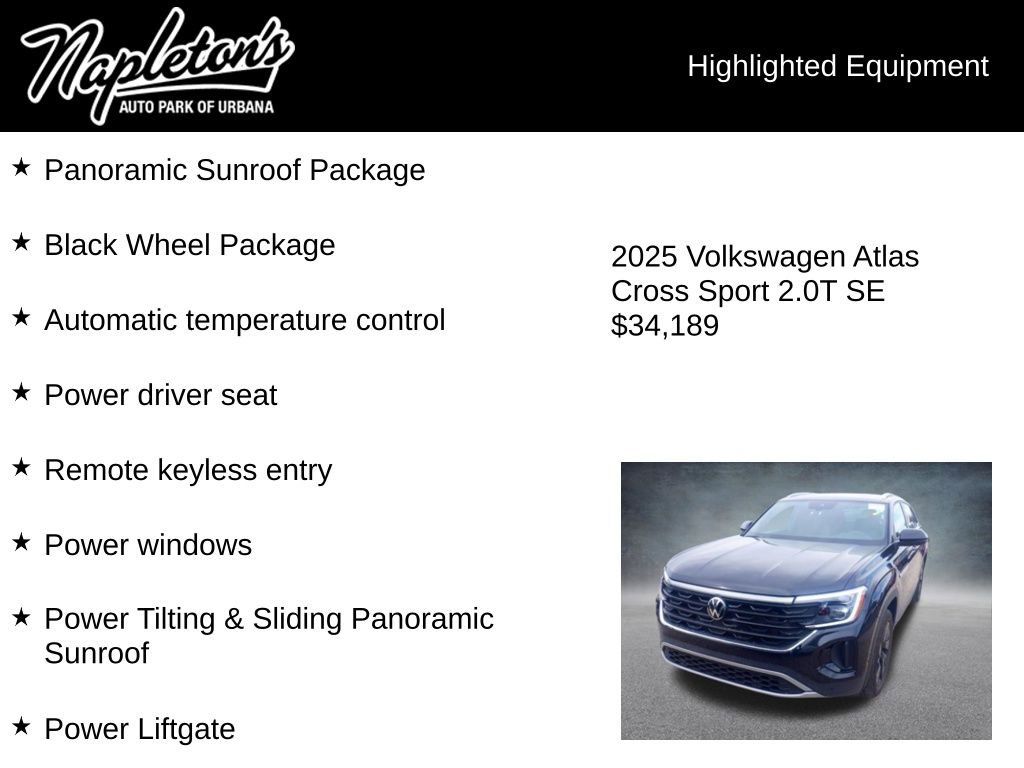 Used 2025 Volkswagen Atlas Cross Sport SE image 3