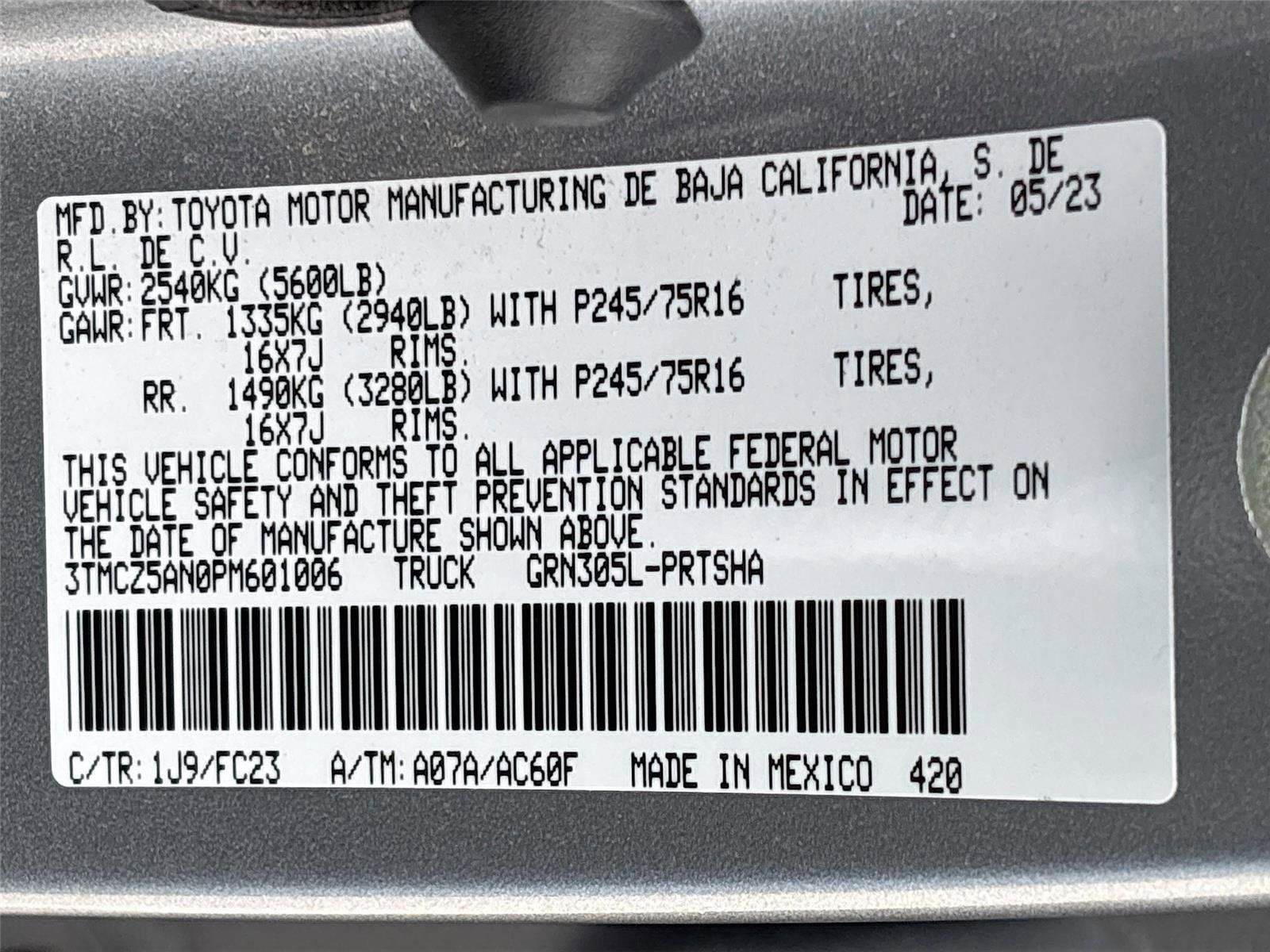 Used 2023 Toyota Tacoma SR5 w/ Technology Package AWD/4WD image 33