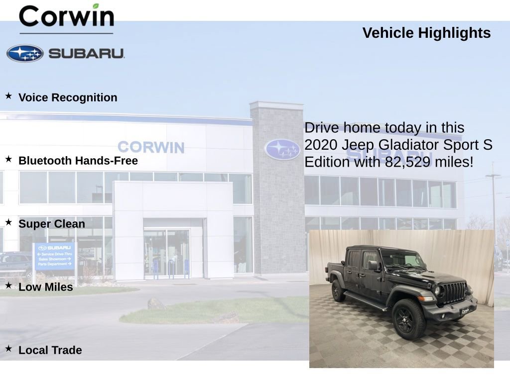 Used 2020 Jeep Gladiator Sport w/ Quick Order Package 24S image 6