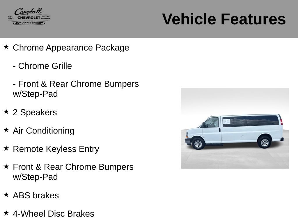 Used 2019 Chevrolet Express 3500 LT w/ LT Preferred Equipment Group RWD image 10