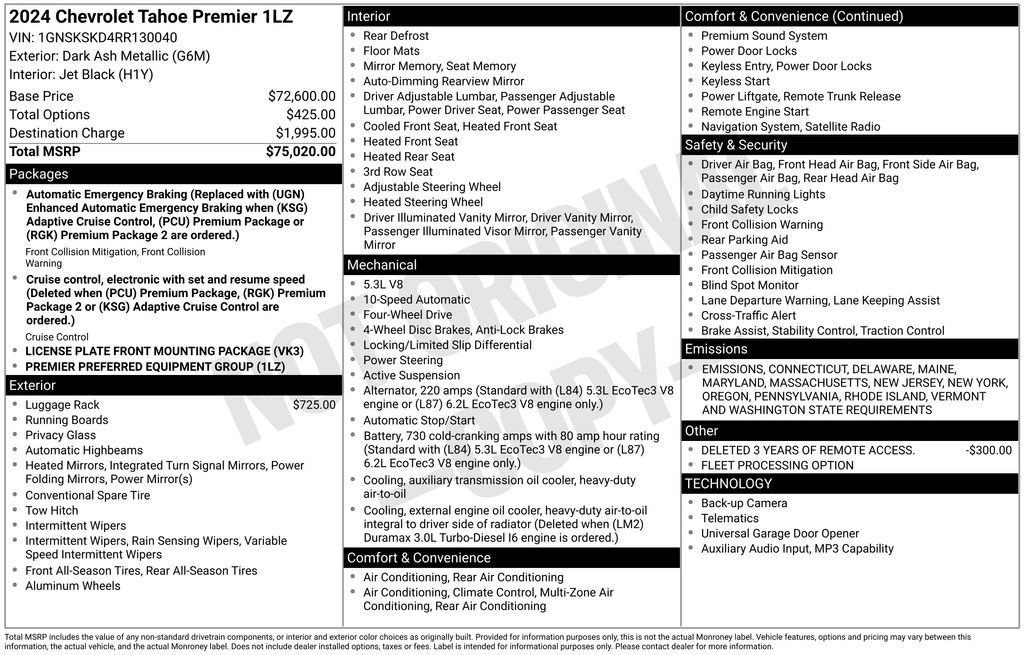 Used 2024 Chevrolet Tahoe Premier image 63