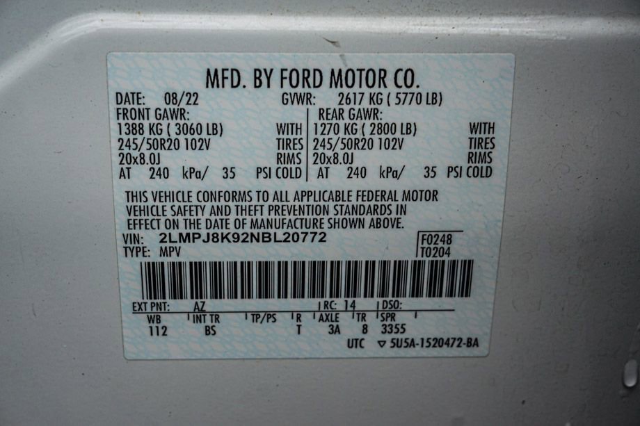 Used 2022 Lincoln Nautilus Reserve w/ Equipment Group 201A image 54