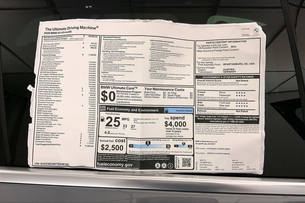 New 2026 BMW X5 xDrive40i w/ Premium Package image 12