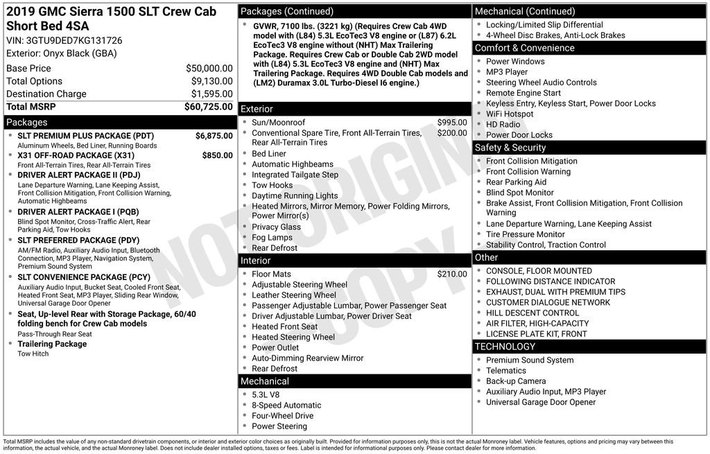 Used 2019 GMC Sierra 1500 SLT w/ SLT Premium Plus Package image 6