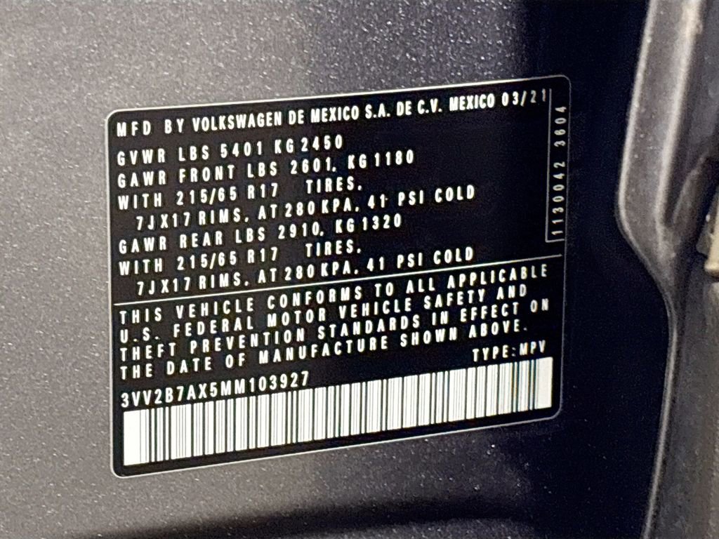 Certified 2021 Volkswagen Tiguan SE image 25