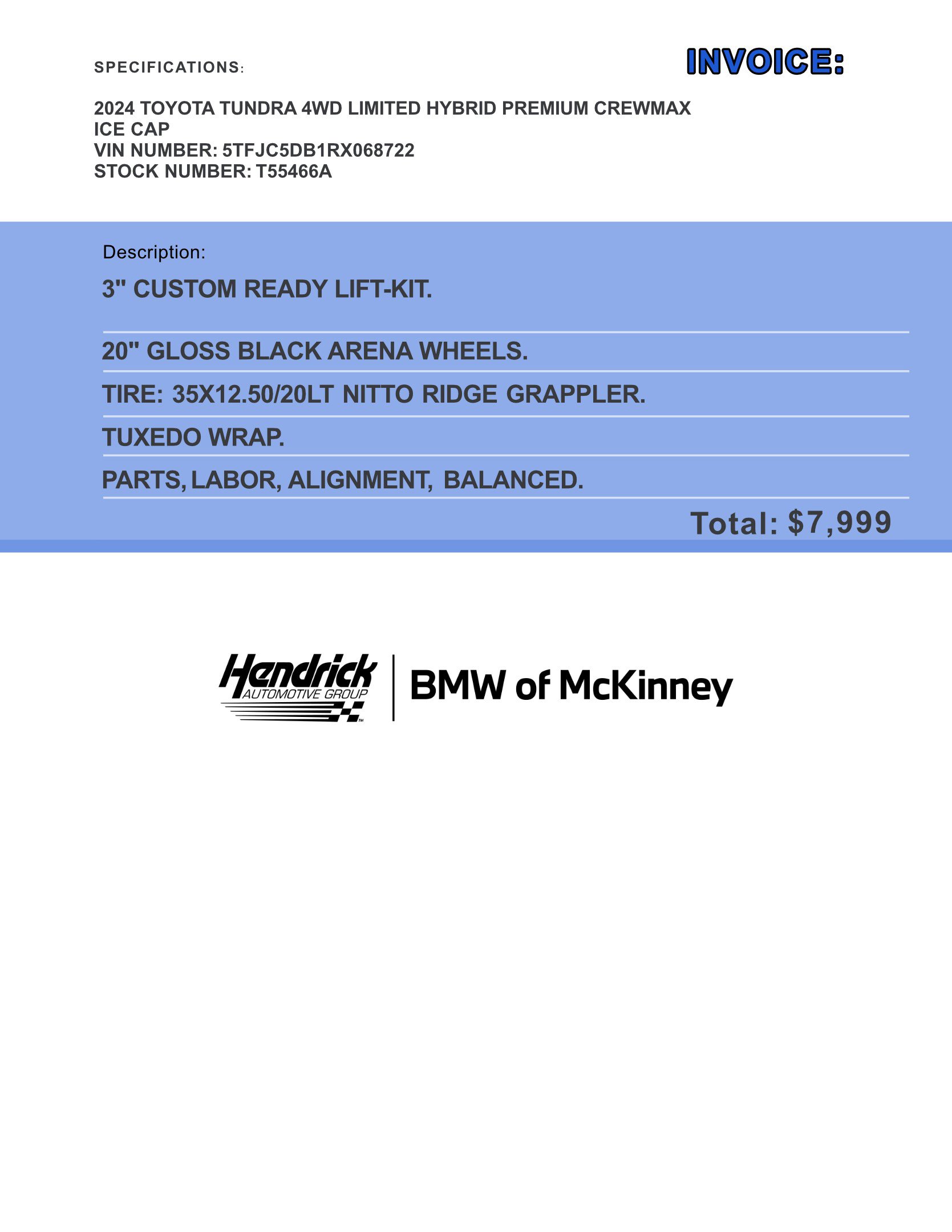 Used 2024 Toyota Tundra Limited AWD/4WD image 3