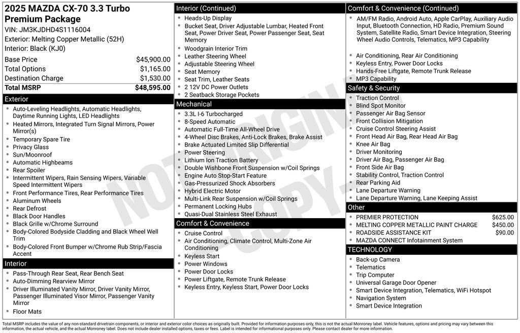 Used 2025 MAZDA CX-70 3.3 Turbo w/ Premium Package image 11