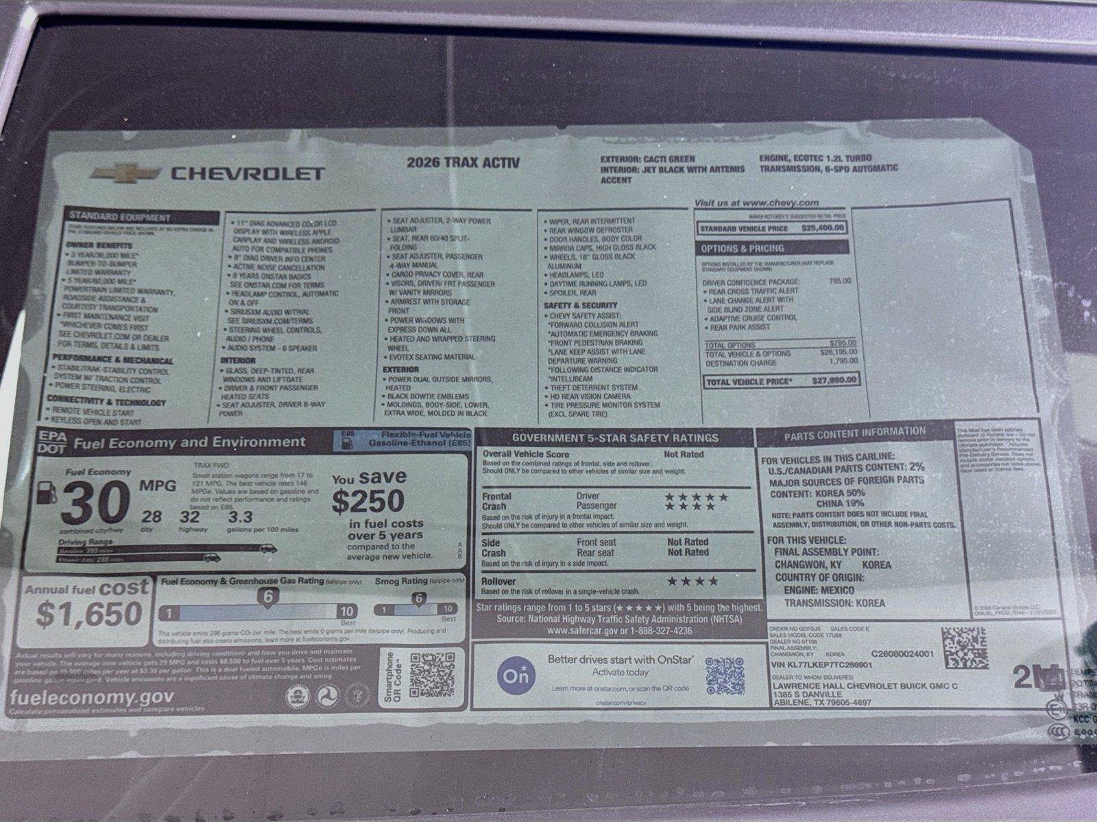 New 2026 Chevrolet Trax ACTIV w/ Driver Confidence Package FWD image 19