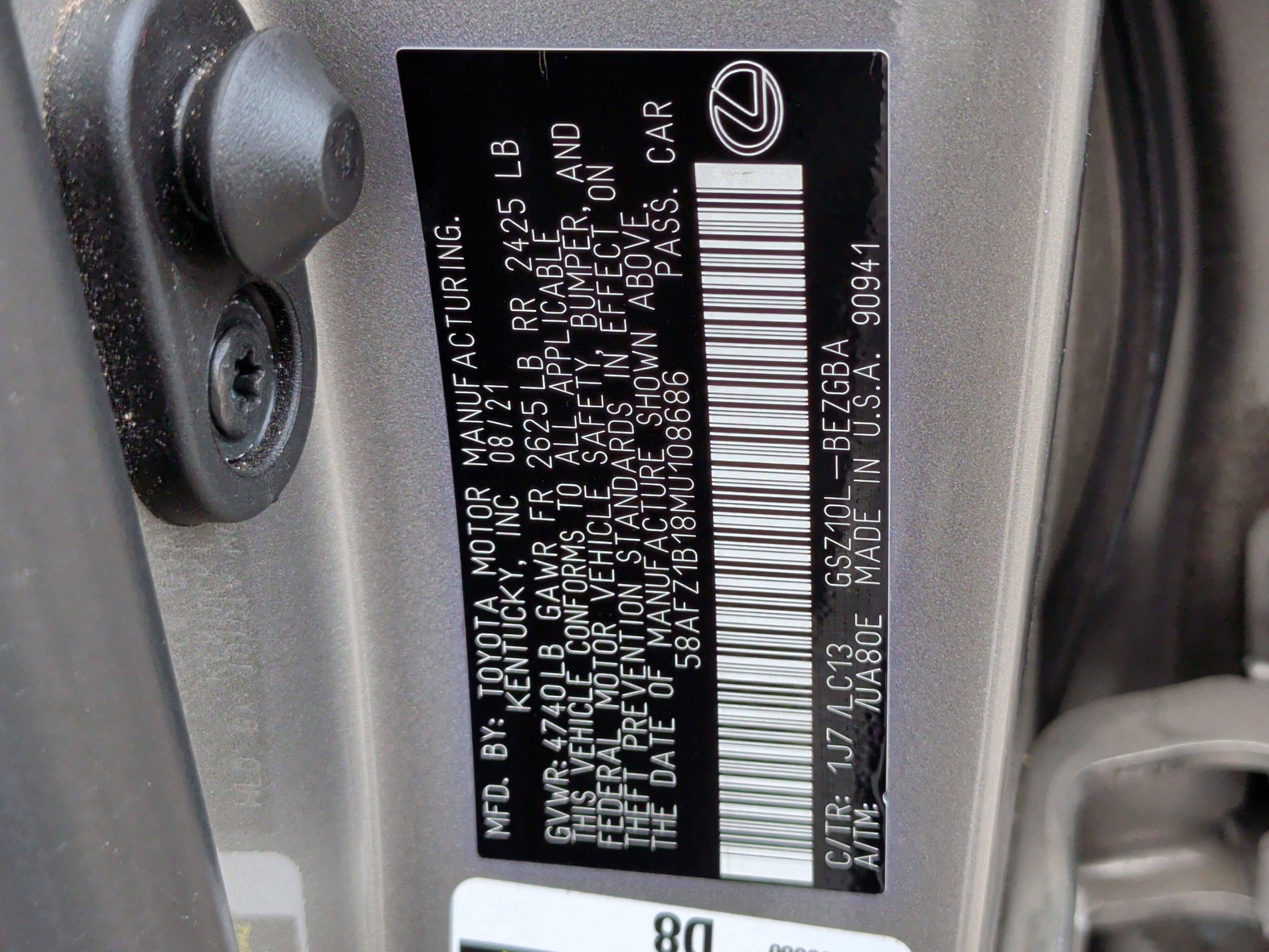 Used 2021 Lexus ES 350 Ultra Luxury w/ Accessory Package 2 image 38