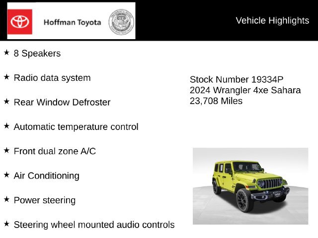 Used 2024 Jeep Wrangler Unlimited Sahara AWD/4WD image 10