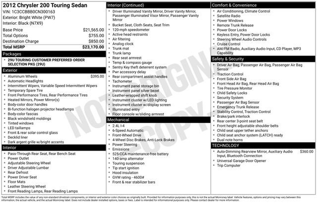 Used 2012 Chrysler 200 Touring FWD image 2