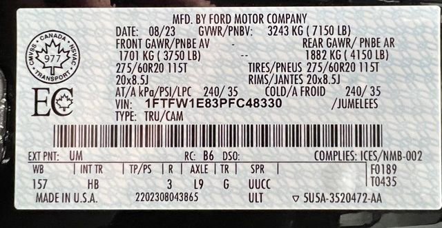 Used 2023 Ford F150 Lariat w/ Equipment Group 502A High AWD/4WD image 61