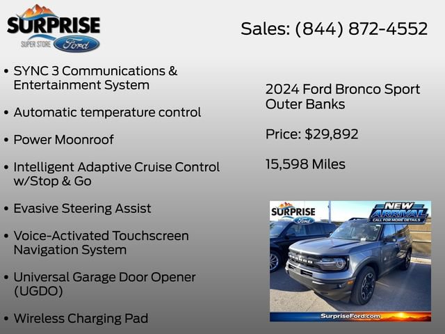 Certified 2024 Ford Bronco Sport Outer Banks w/ Tech Package AWD/4WD image 16
