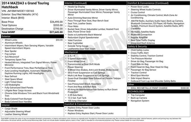 Used 2014 MAZDA MAZDA3 s Grand Touring image 12