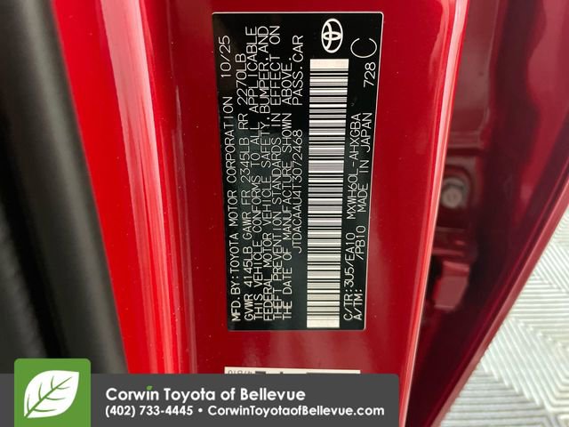 New 2026 Toyota Prius XLE image 26