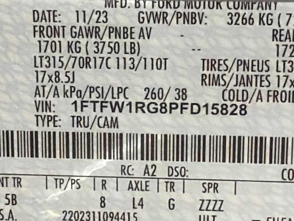 Used 2023 Ford F150 Raptor w/ Blue Interior Package AWD/4WD image 33