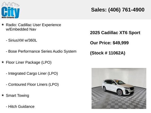 Used 2025 Cadillac XT6 Sport w/ LPO, Floor Liner Package AWD/4WD image 13