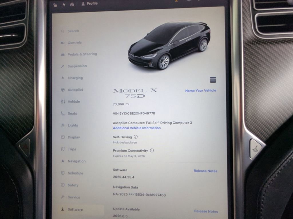 Used 2017 Tesla Model X 75D AWD/4WD image 10