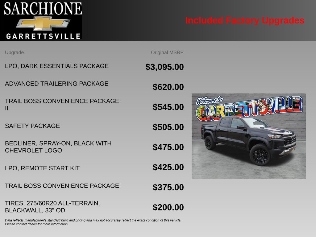 Used 2024 Chevrolet Colorado Trail Boss w/ LPO, Dark Essentials Package AWD/4WD image 5
