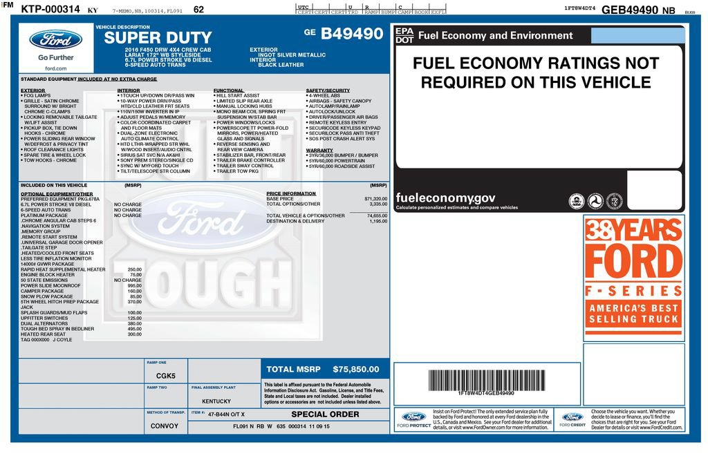 Used 2016 Ford F450 Platinum AWD/4WD image 7