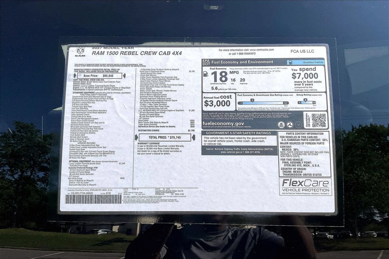 New 2027 RAM 1500 Rebel AWD/4WD image 38