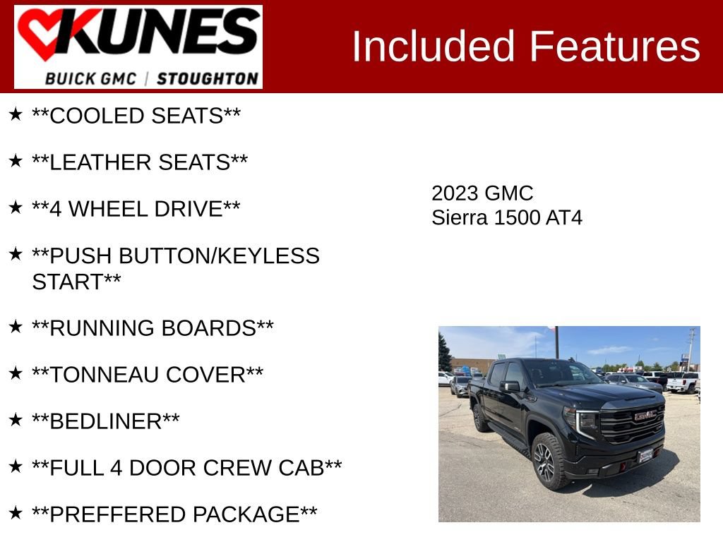 Used 2023 GMC Sierra 1500 AT4 w/ AT4 Premium Package AWD/4WD image 3