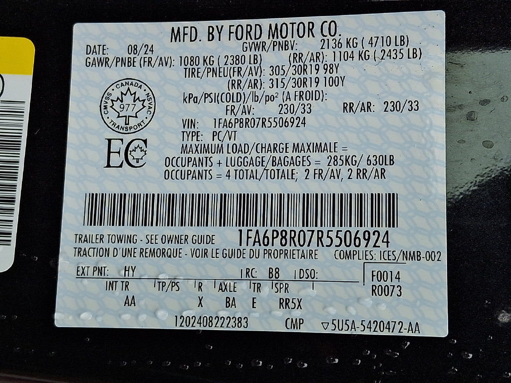 Used 2024 Ford Mustang Dark Horse w/ Dark Horse Handlin Package RWD image 28