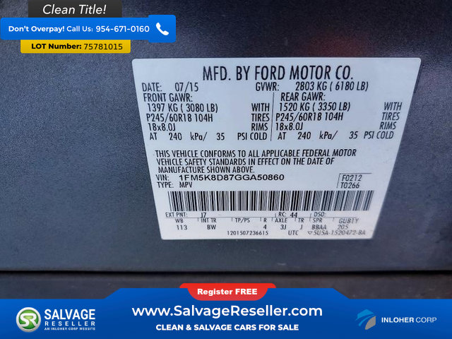 Used 2016 Ford Explorer XLT w/ Equipment Group 202A AWD/4WD image 17