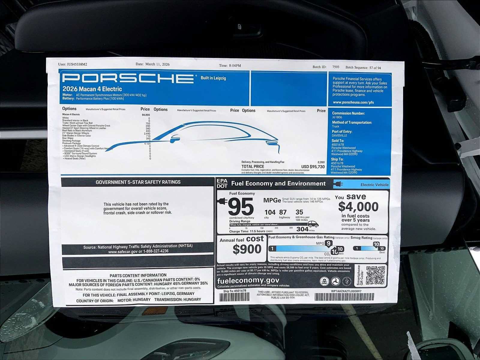 New 2026 Porsche Macan 4 Electric AWD/4WD image 24