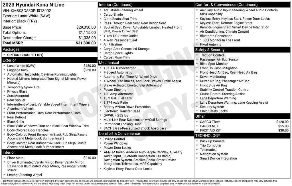 Used 2023 Hyundai Kona N Line image 39