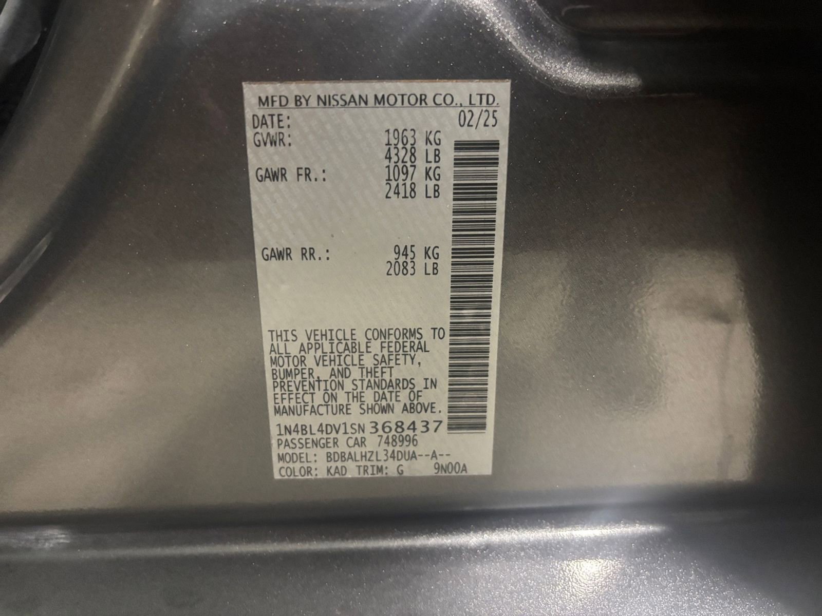 Used 2025 Nissan Altima 2.5 SV FWD image 31