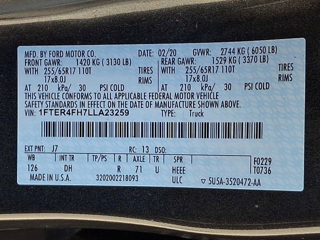 Used 2020 Ford Ranger Lariat w/ Equipment Group 501A Mid AWD/4WD image 30