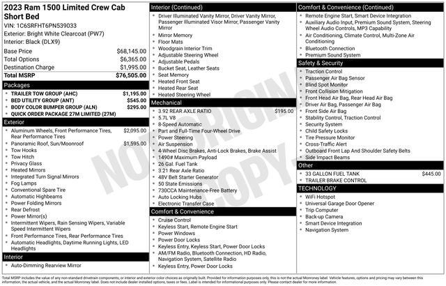 Used 2023 RAM 1500 Limited w/ Trailer Tow Group AWD/4WD image 6