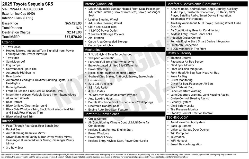 Used 2025 Toyota Sequoia SR5 image 63
