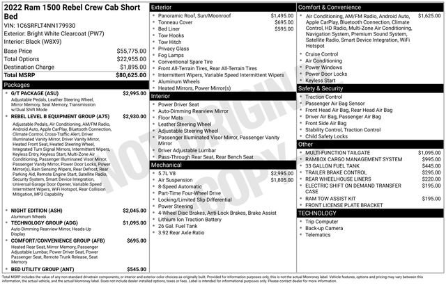 Used 2022 RAM 1500 Rebel w/ G/T Package AWD/4WD image 39