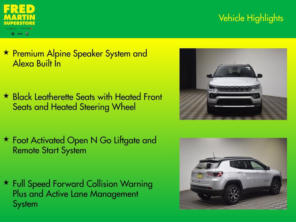 New 2026 Jeep Compass Limited w/ Sun, Sound & Navigation Group AWD/4WD image 14