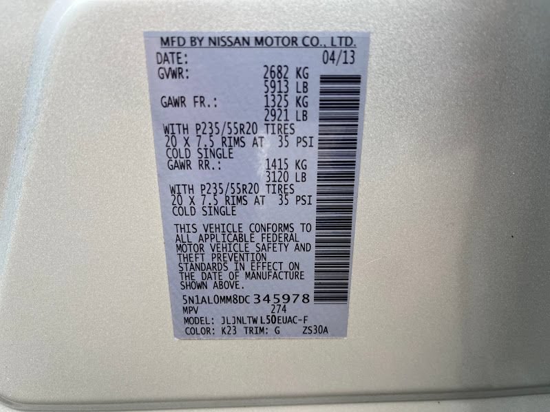 Used 2013 INFINITI JX35 AWD w/ Premium Pkg image 7