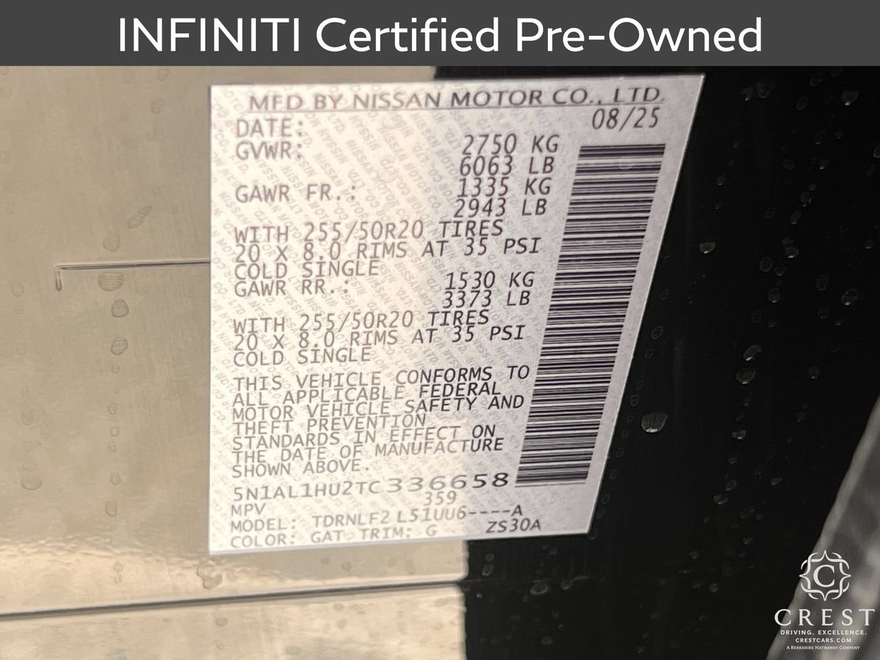 Certified 2026 INFINITI QX60 Autograph w/ Dark Cargo Package AWD/4WD image 33